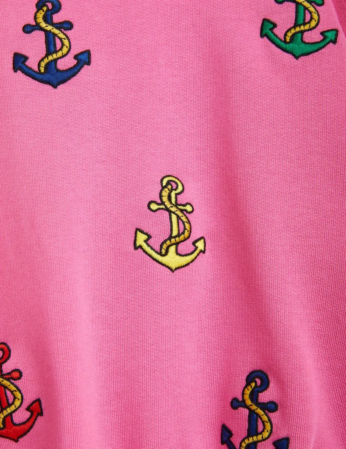 Anchor Embroidered Sweatshirt Pink
