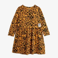 Basic Leopard Long Sleeve Dress