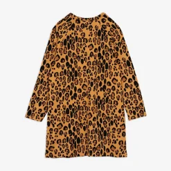 Basic Leopard Long Sleeve Dress