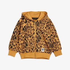 Basic Leopard Zip Hoodie