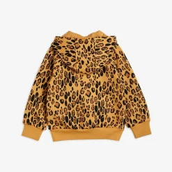 Basic Leopard Zip Hoodie