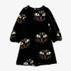 Cat Face Velour Dress