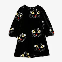 Cat Face Velour Dress