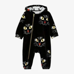 Cat Face Velour Onesie