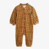 Dog Embroidered Velour Baby Jumpsuit