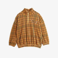 Dog Embroidered Velour Half-Zip