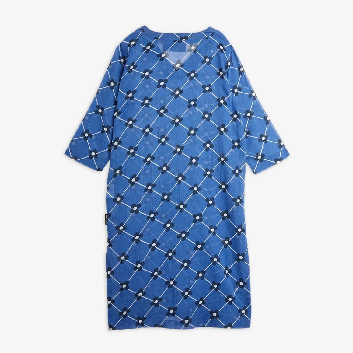 Flower check woven kaftan