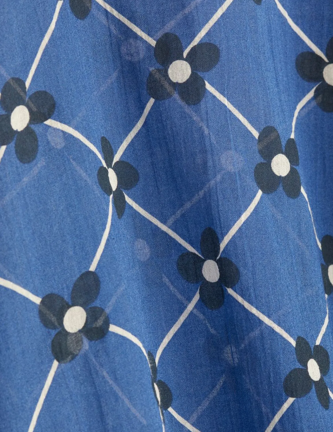Flower check woven kaftan