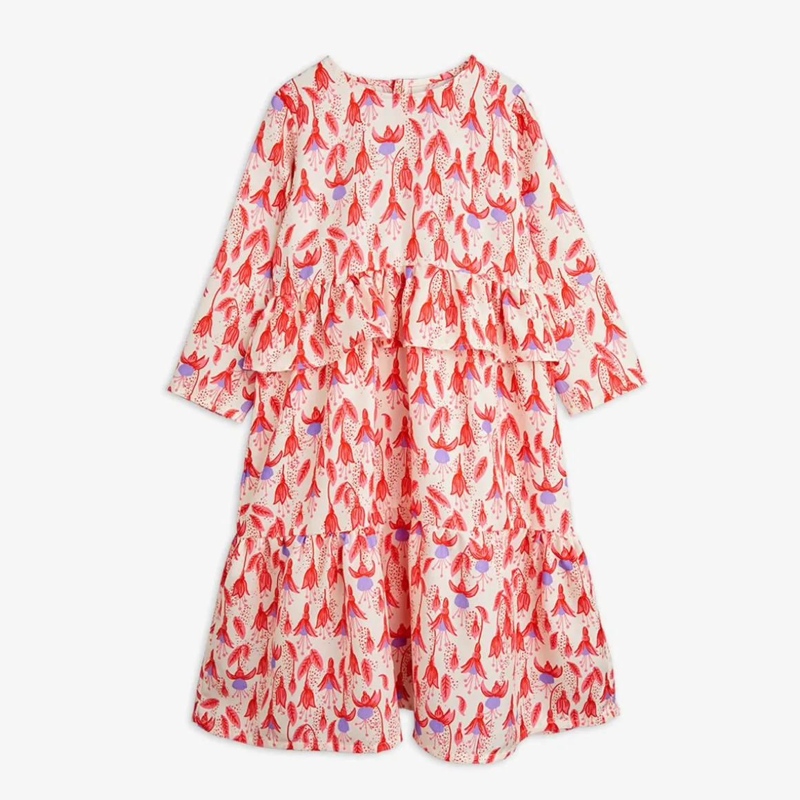 Fuchsia Woven Frill Dress