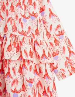 Fuchsia Woven Frill Dress