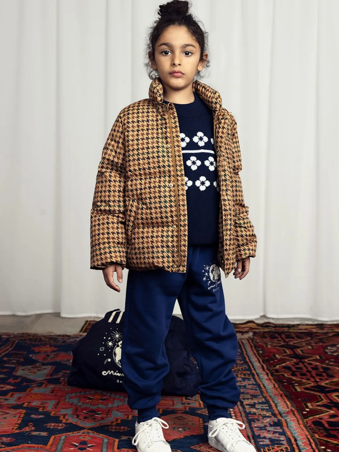Houndstooth Puffer Jacket