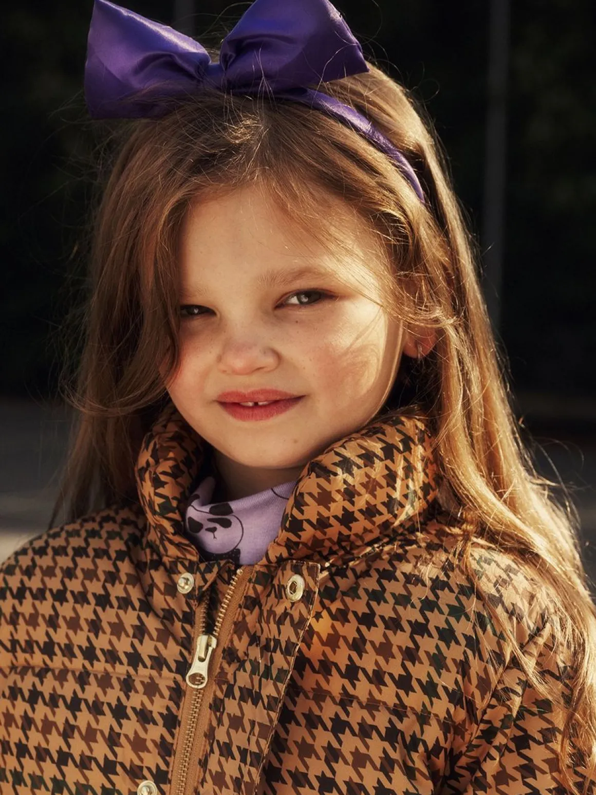Houndstooth Puffer Jacket