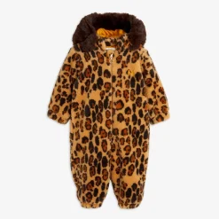 Leopard Faux Fur Baby Overall