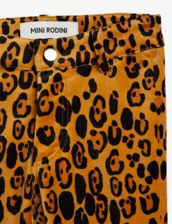 Leopard Flared Velvet Trousers