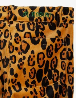 Leopard Flared Velvet Trousers