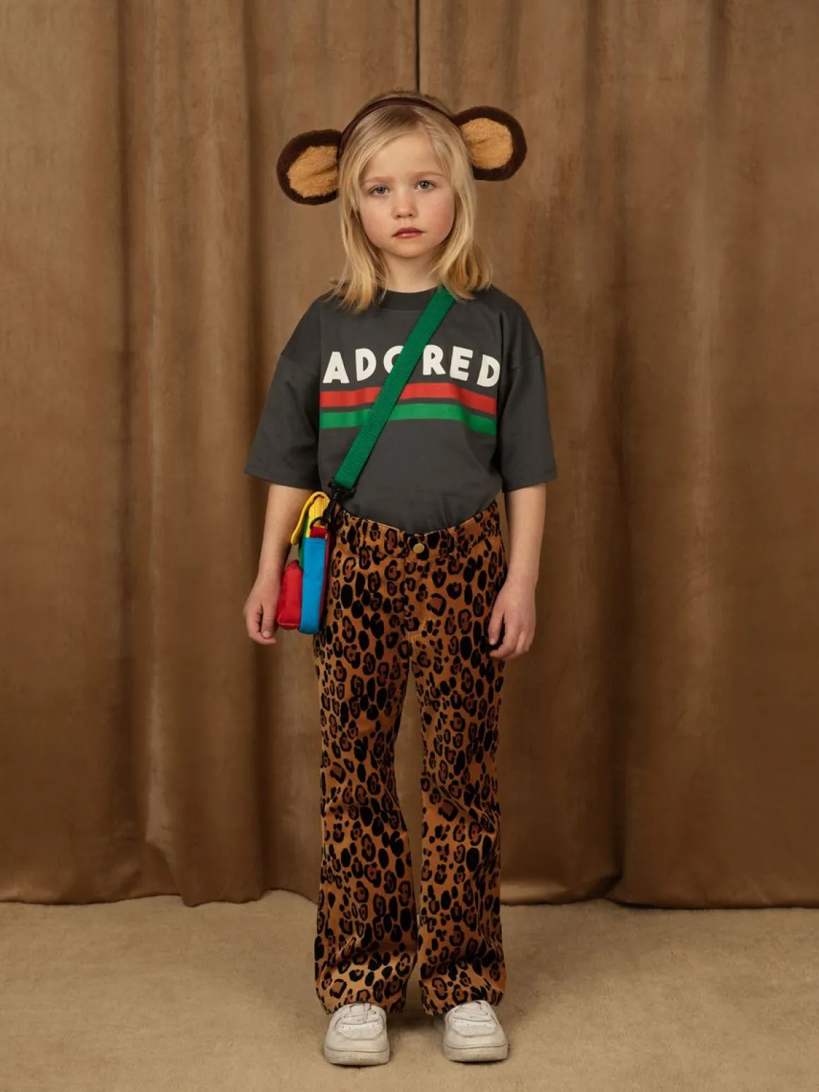 Leopard Flared Velvet Trousers
