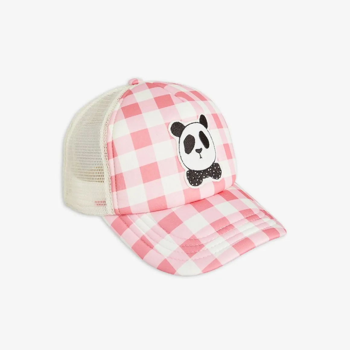 Panda Gingham Check Cap