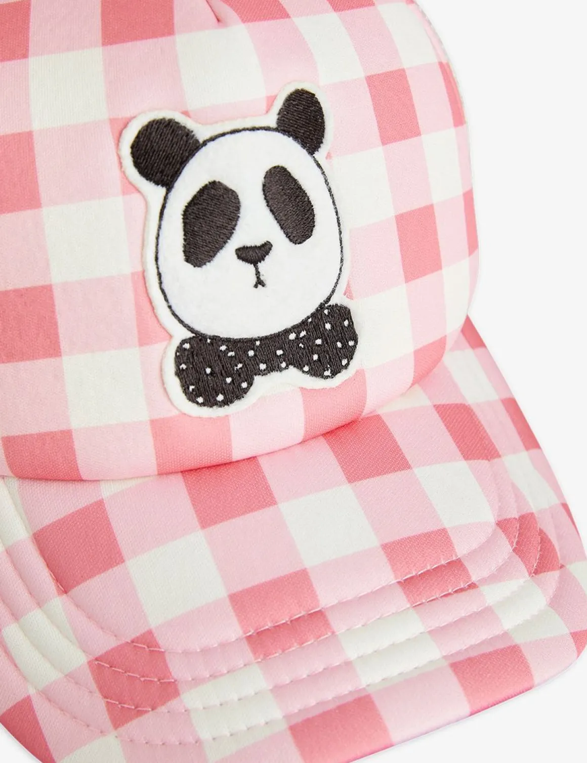 Panda Gingham Check Cap
