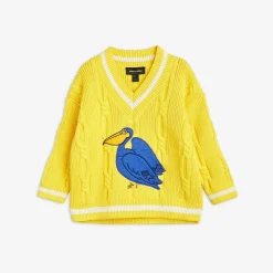 Pelican Knit V-Neck Sweater