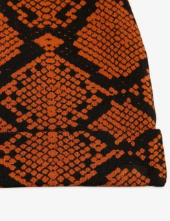 Snakeskin Beanie Brown