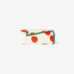 Strawberries Fleece Bedspread Twin