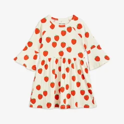Strawberries Trumpet Sleeve Dress