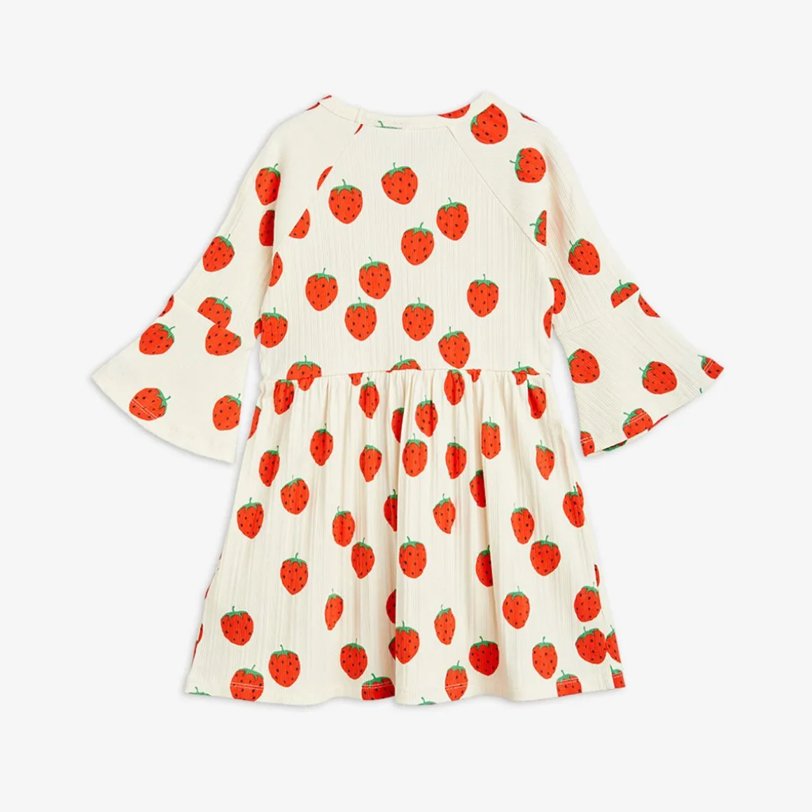 Strawberries Trumpet Sleeve Dress
