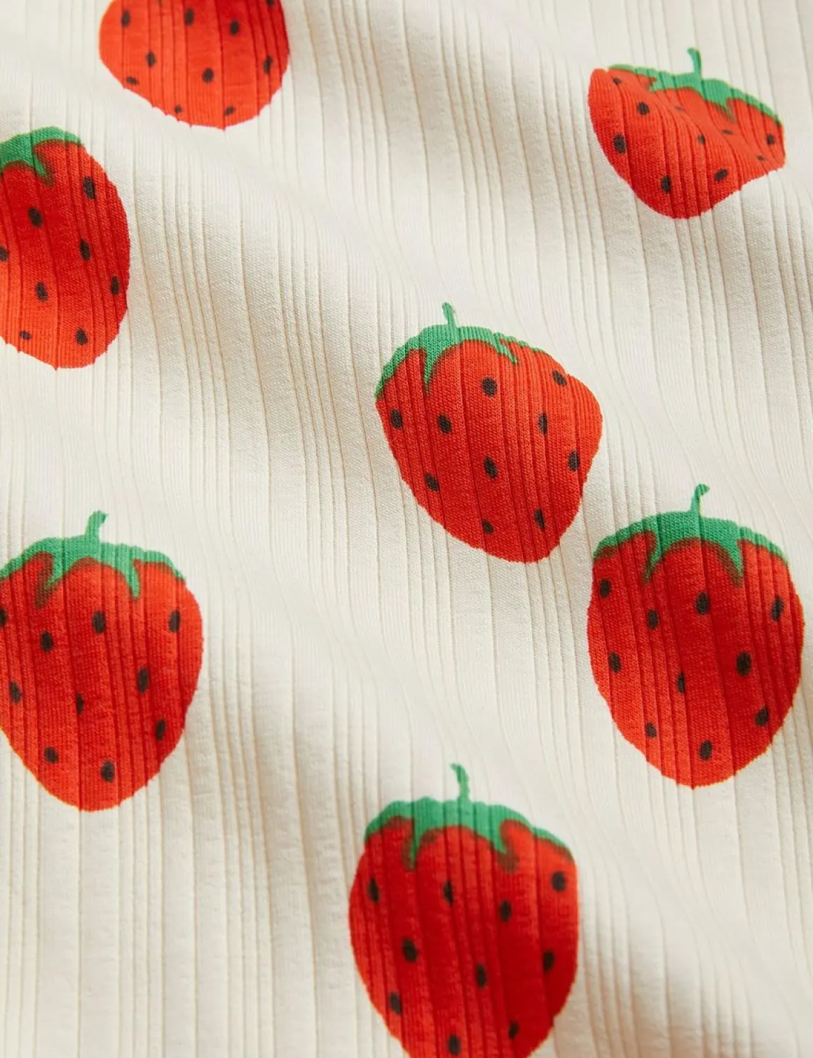 Strawberries Trumpet Sleeve Dress