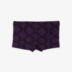 Upcycled Snakeskin Hipsters Purple