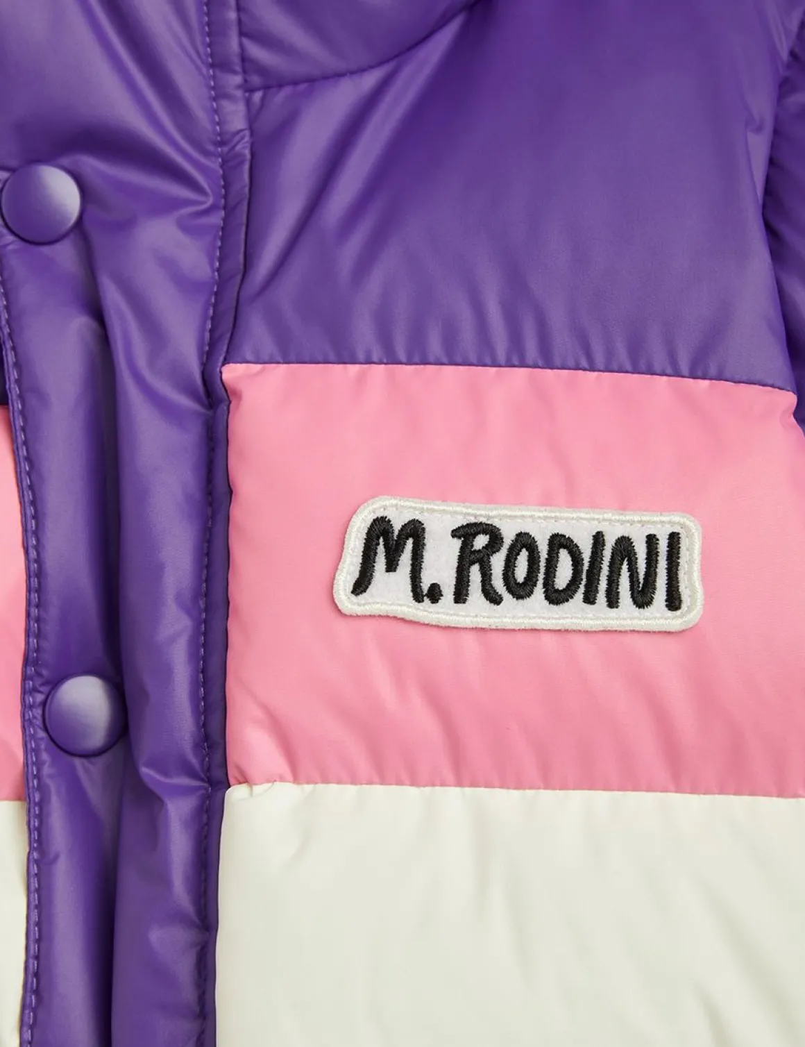 Zipper Sleeve Puffer Jacket Purple